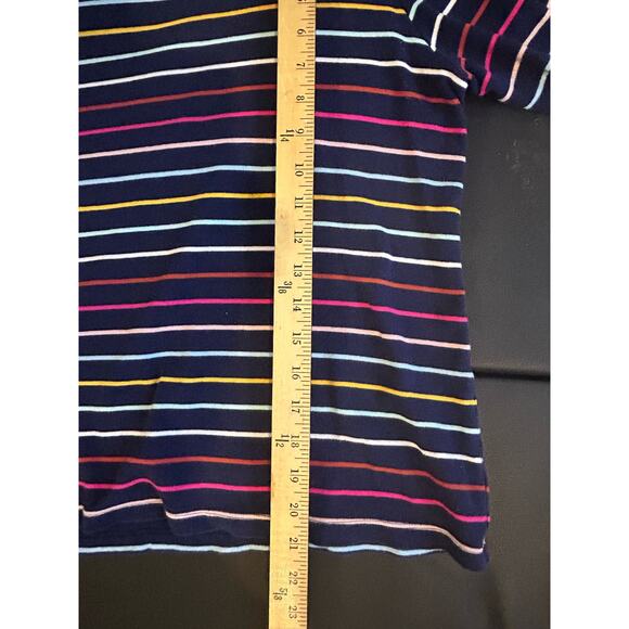 Kim Rogers Striped Multicolor Rainbow Preppy Scoop Neck Blouse Size Medium - Picture 6 of 6